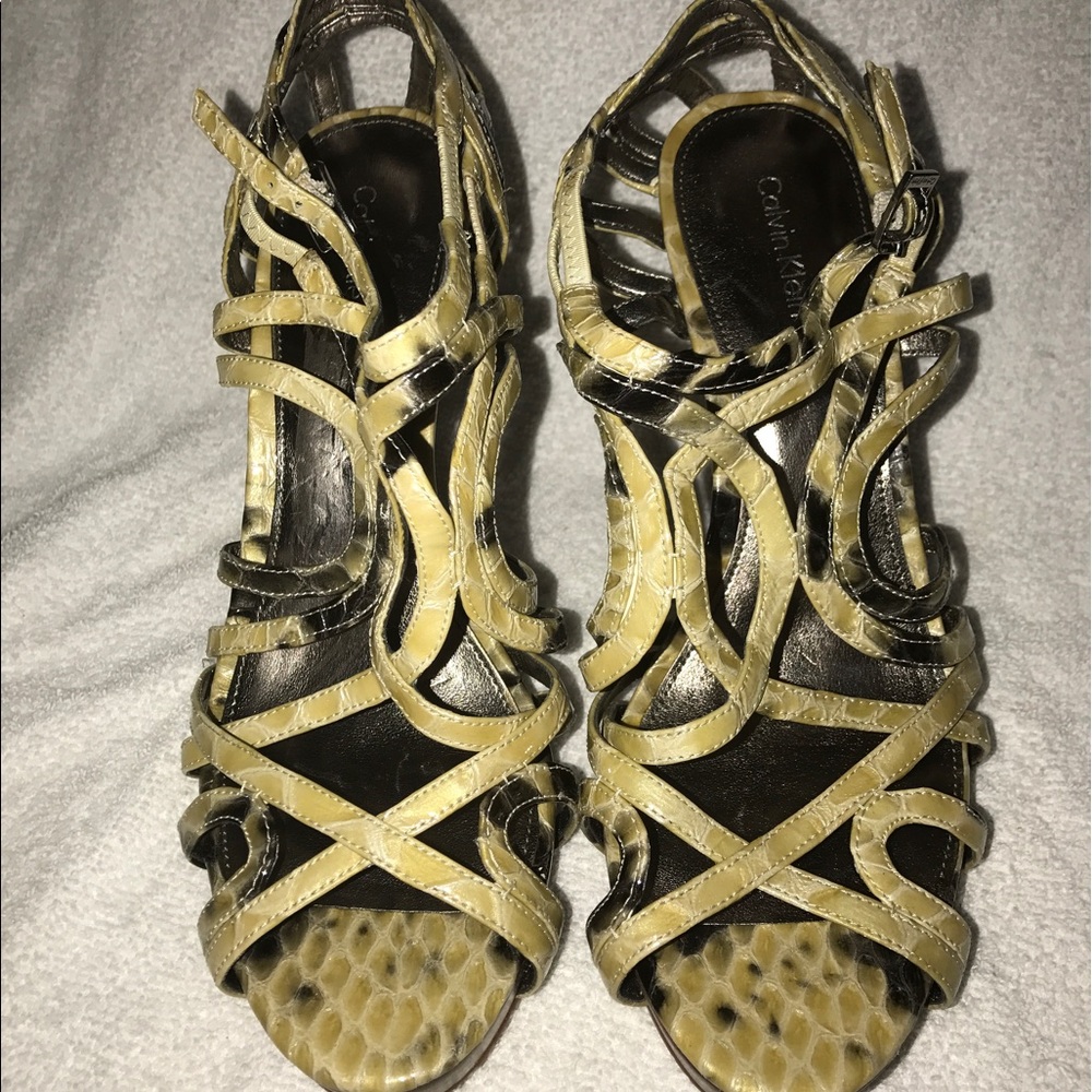 Calvin Klein Snake Skin Heels
