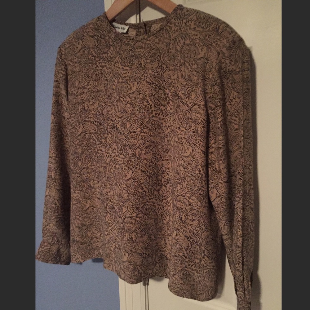 Vintage (90s) Dior silk paisley blouse