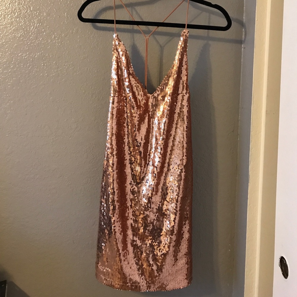 Short mini sequence dress