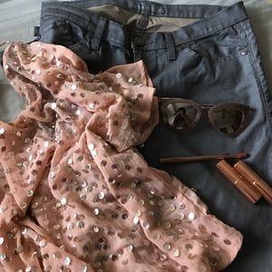 Rock & Republic dark metallic straight leg jean