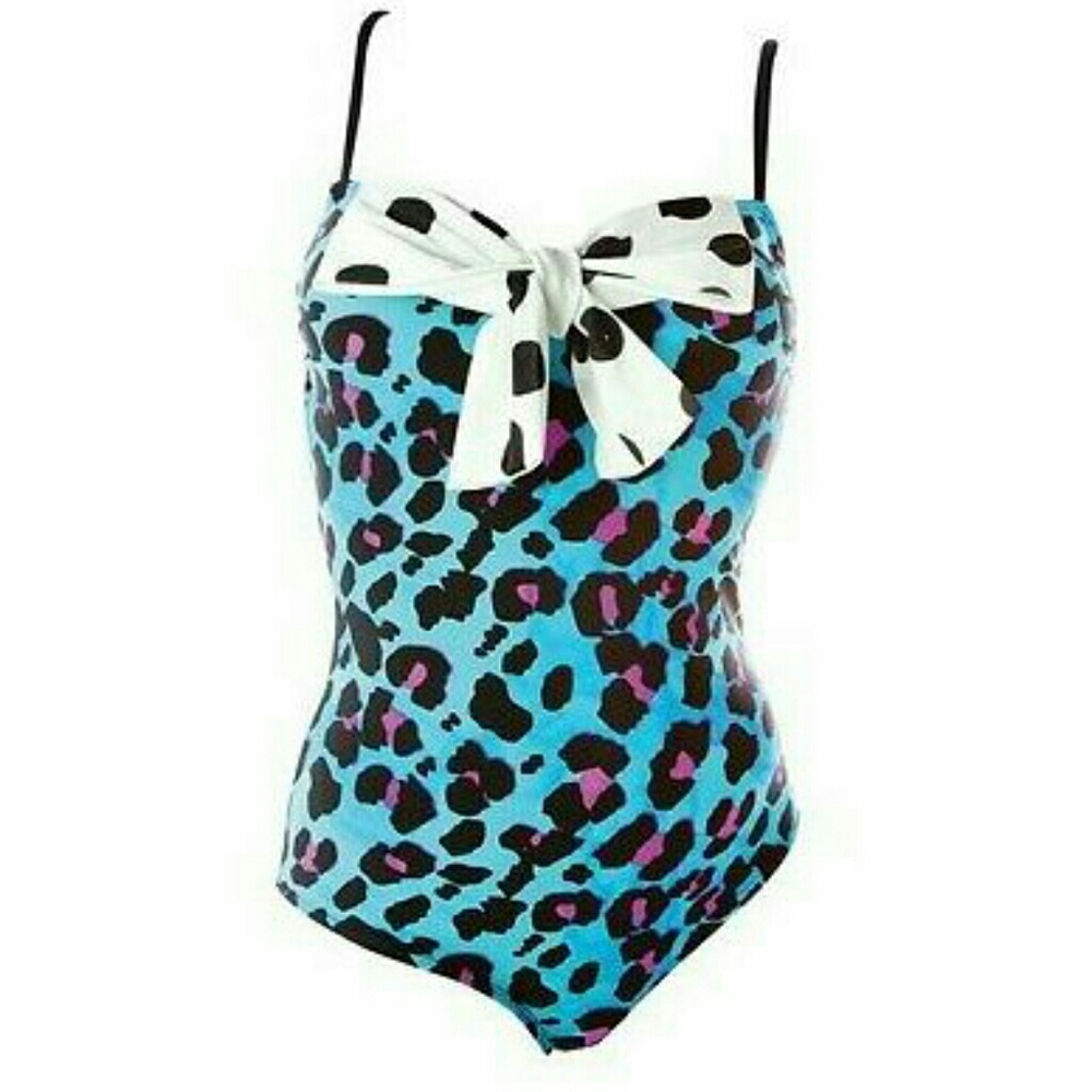 iron fist one piece swimsuit bathing suit swimwear beach summer leopard cheetah - Picture 1 of 4