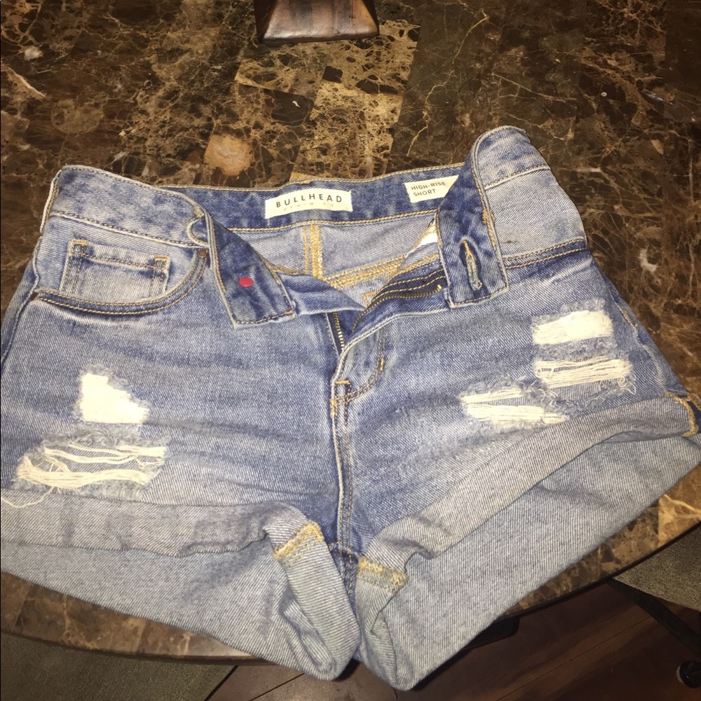 Pacsun distressed denim shorts