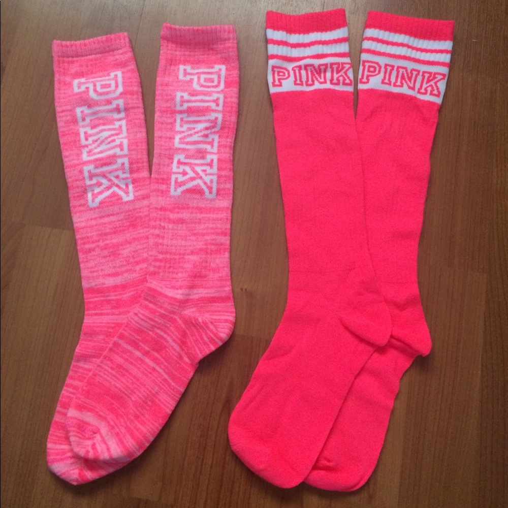 VS Pink Knee High Socks