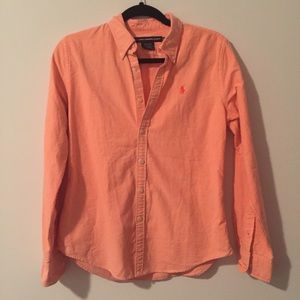 Ralph Lauren Sport Orange 100% Cotton Button Down