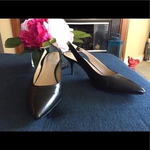 Black slingback heels