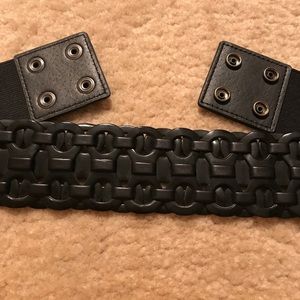 Black leather/elastic belt from WHBM