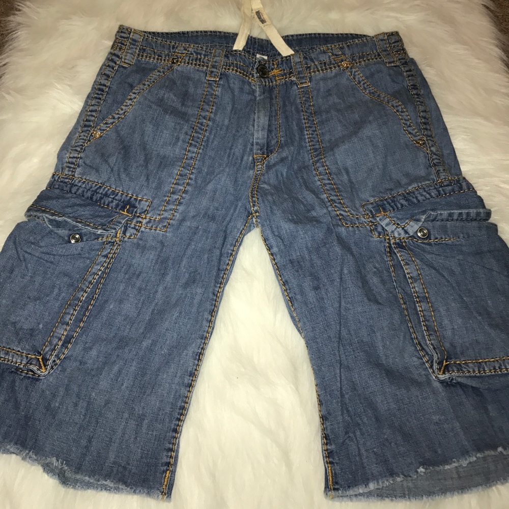 Mens true religion cargo shorts size 32 preowned