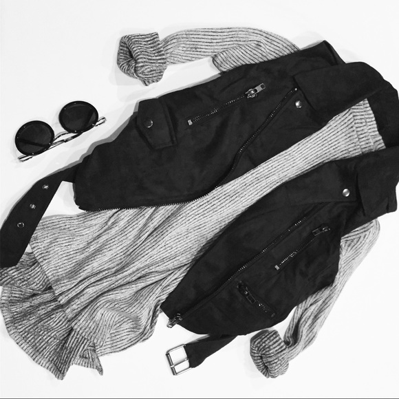 Jackets & Blazers - Vegan Suede Moto Vest