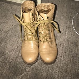 Lightly worn Tan combat boots