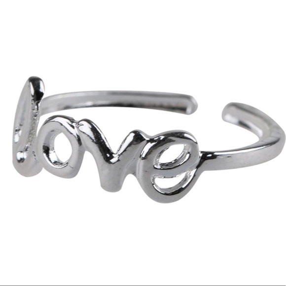 😍"love" toe ring- silver tone - Picture 2 of 3