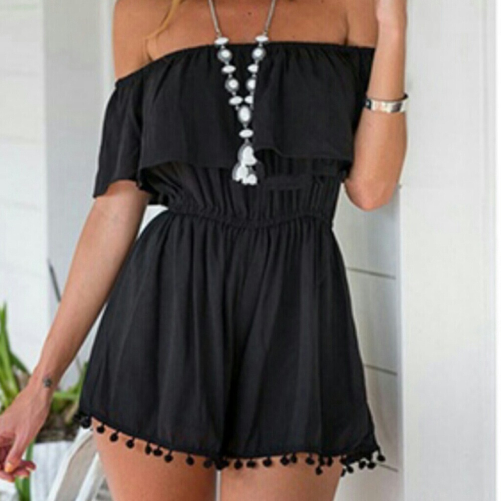 NWT..Ruffle Romper - Picture 1 of 4