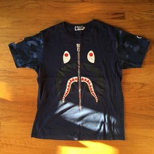 A Bathing Ape Shark Face Tee (L)