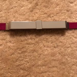 WHBM Fuchsia Belt with Metal Bow