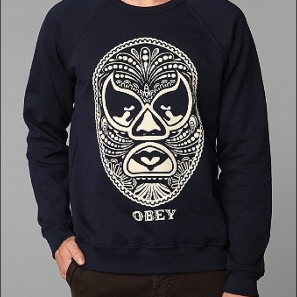 Obey men's crewneck Lucha Libre sweatshirt