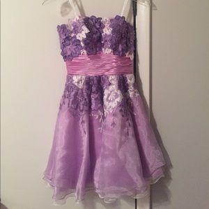 Lavender/Purple Camille La Vie Short Formal Dress