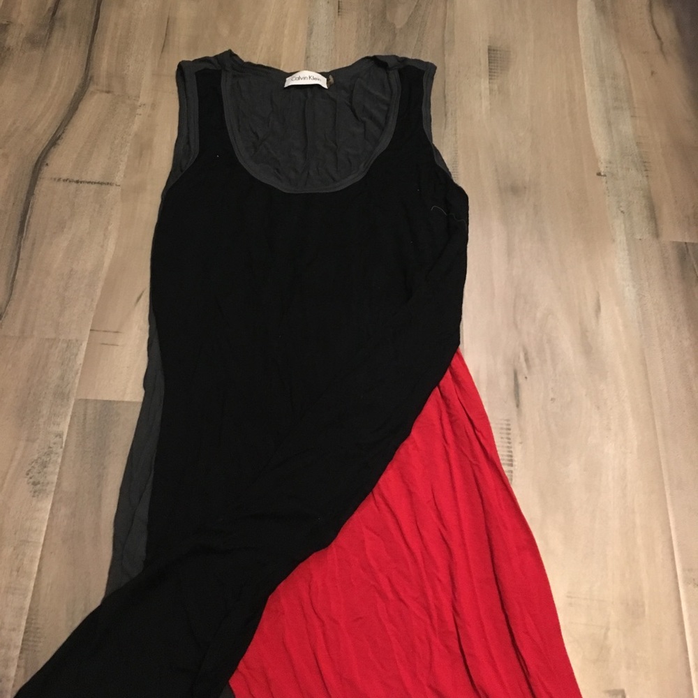 Calvin Klein Tri tone maxi dress