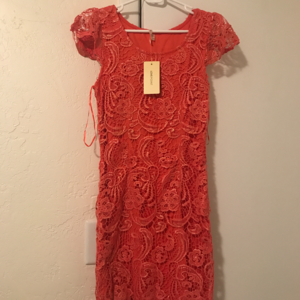 Coral Lace Dress