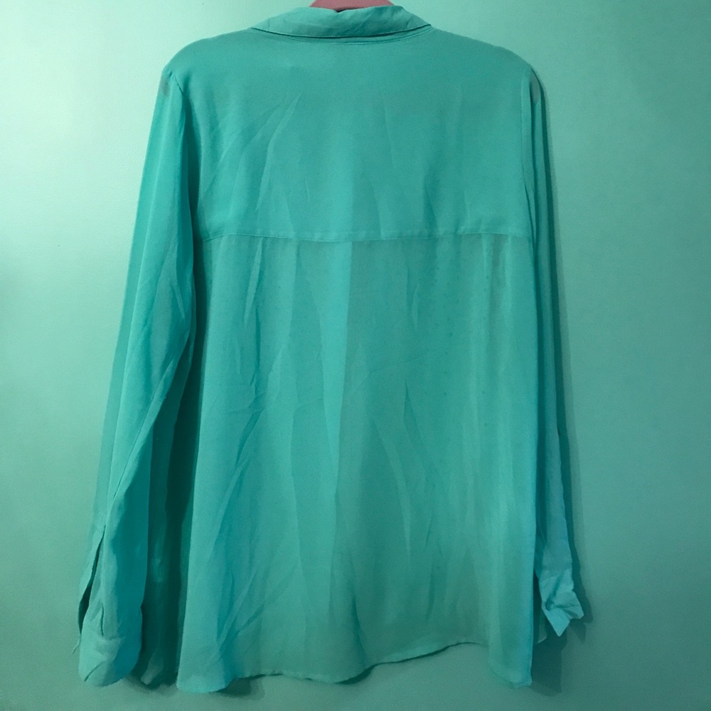 Turquoise blouse - Picture 3 of 3