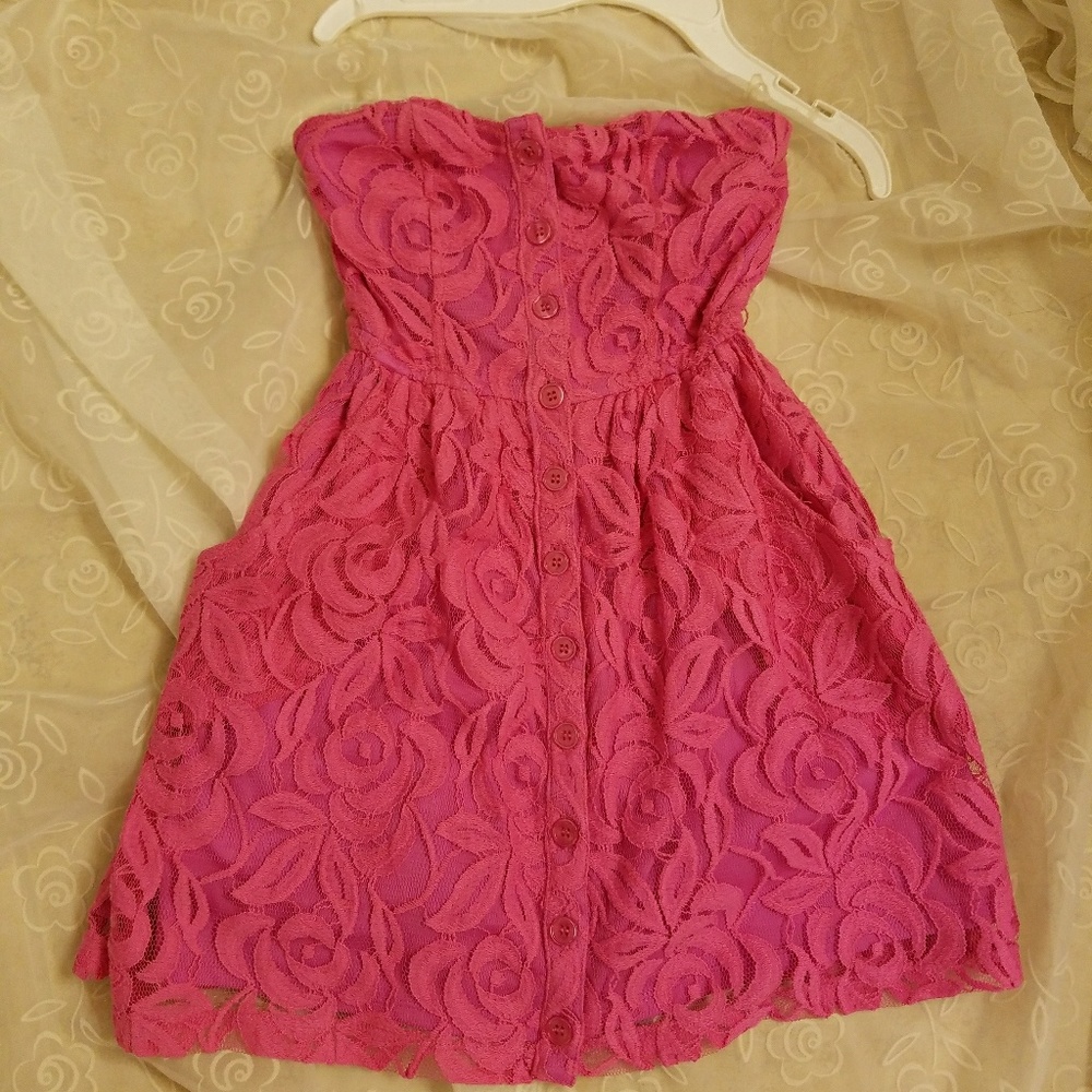 Pink lace dress with pockets Nordstrom brand