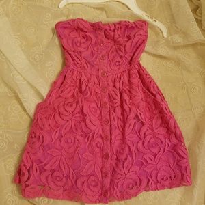 Pink lace dress with pockets Nordstrom brand