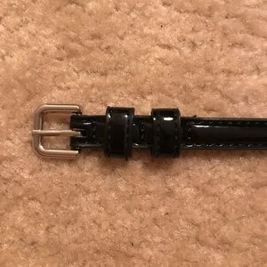 Black Patent Leather Belt (the Loft)