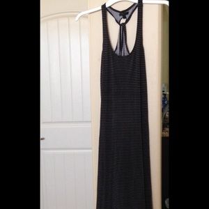 Gray striped maxi dress by VANS size small