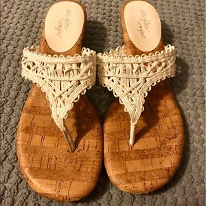 Classic summer wedged sandals