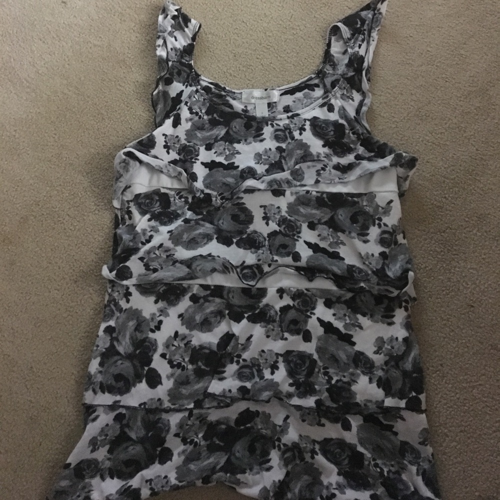 Black and white flowered shirt