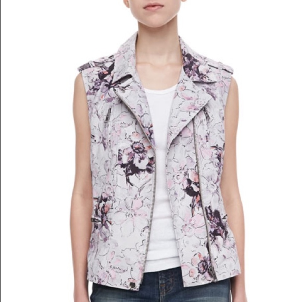 Rebecca Taylor
Floral Leather Moto Vest