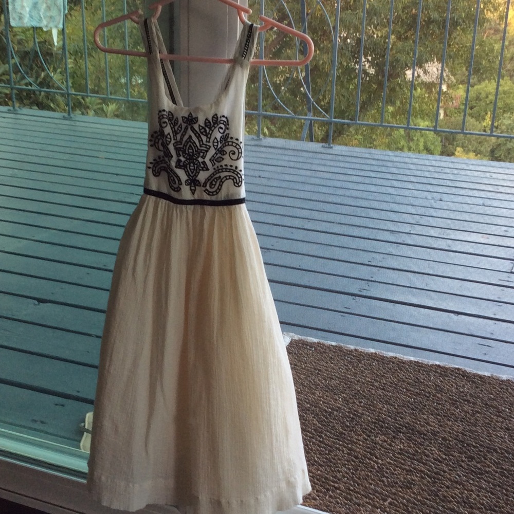 Gap Embroidered Cross Back Dress