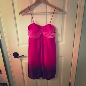 Pink Hombre Colored Strapless Mini Dress