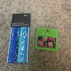 Nike headbands and Vera Bradley elastics