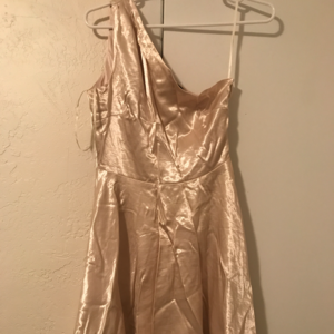 Gold One Shoulder Dress