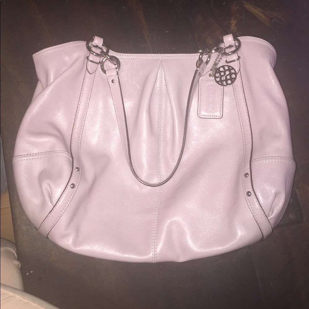 Lavender Coach tote purse