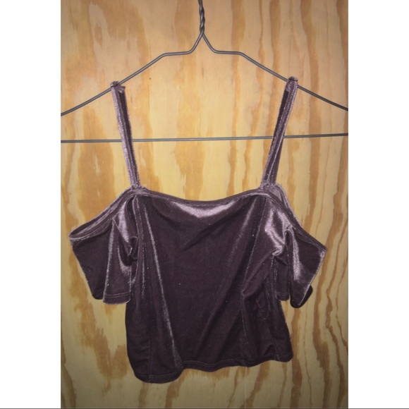 New ✨ Mauve Off The Shoulder Crop Top - Picture 6 of 6