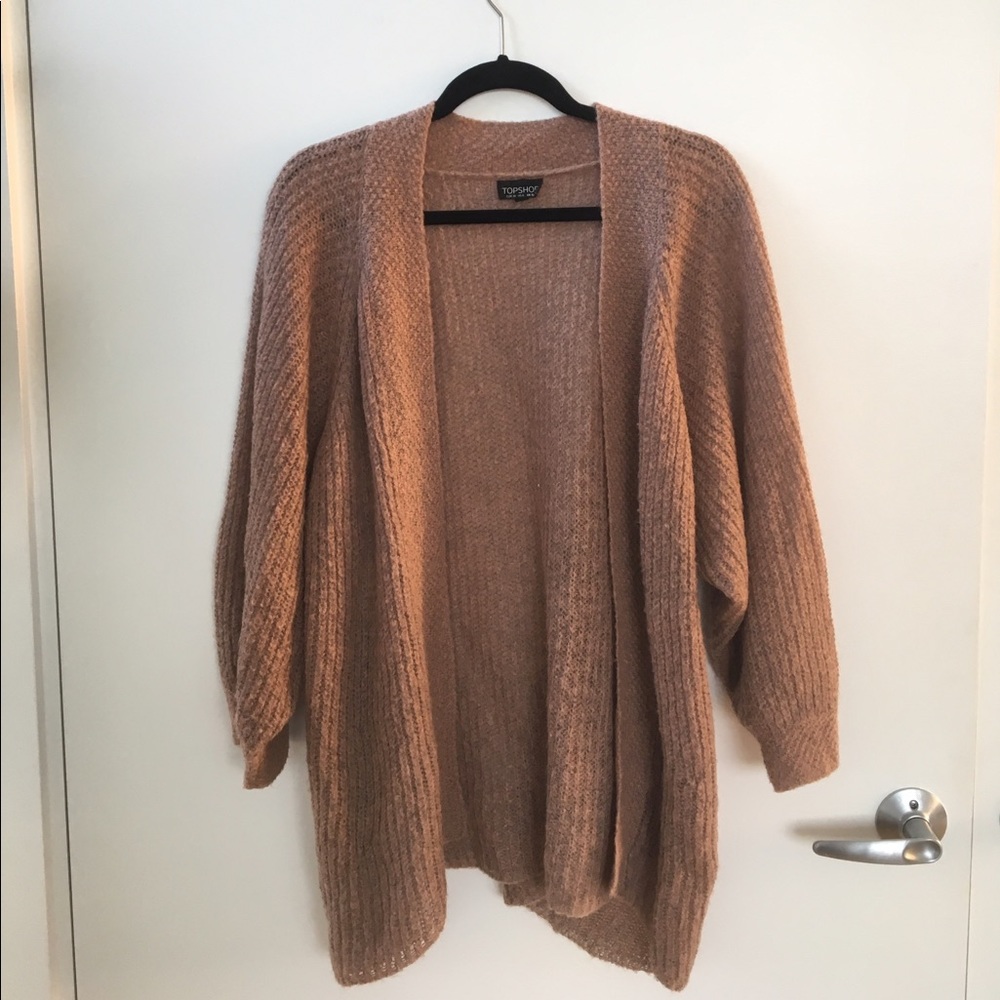 Topshop: Rose colored knit cardigan
