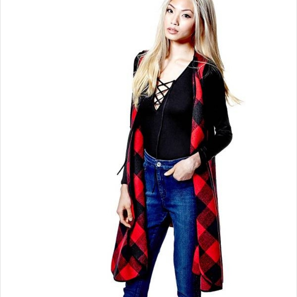 G by Guess Plaid Vest