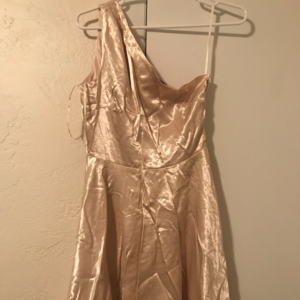 Gold One Shoulder Dress