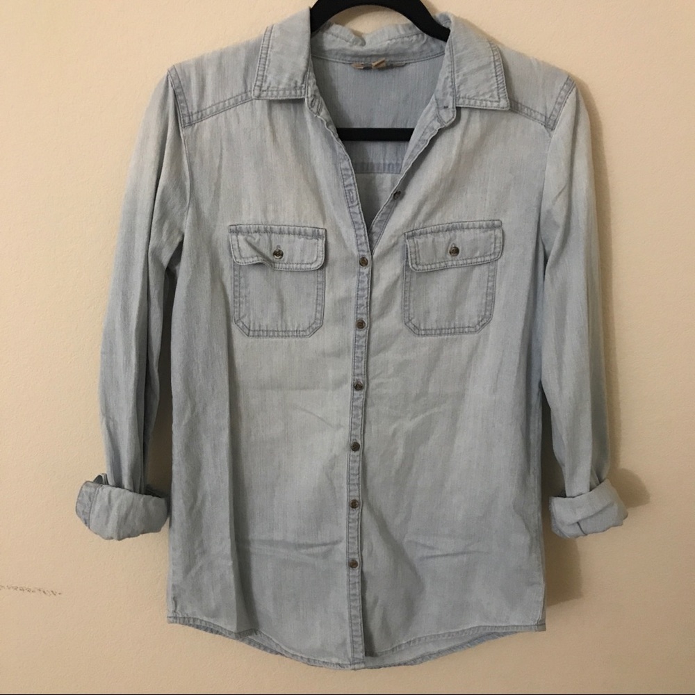 Long sleeve denim button down