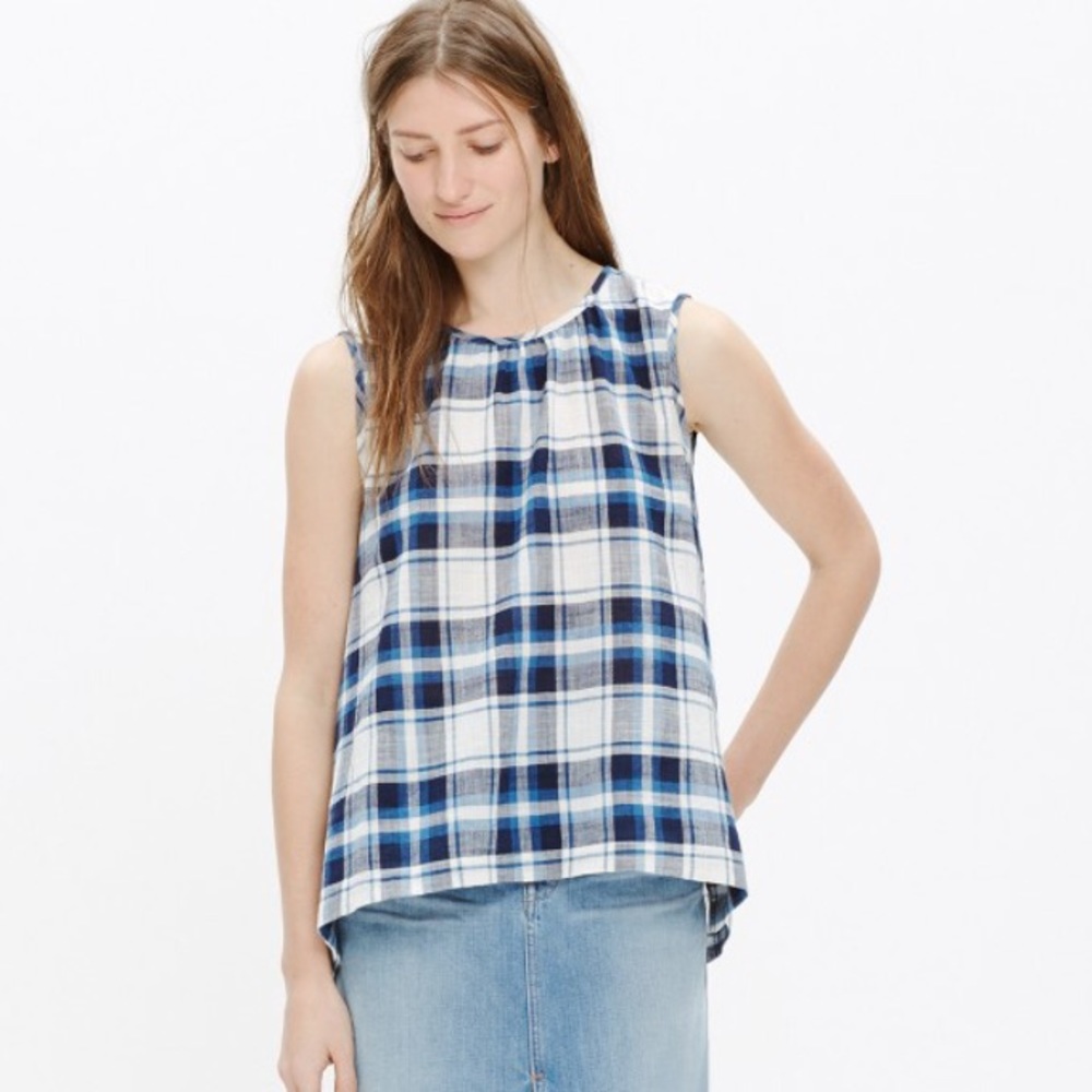 *NEW MADEWELL RIVET & THREAD BUTTON BACK TANK TOP