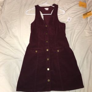 Corduroy burgundy urban outfitters dress