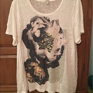 Floral Pop J. Crew Linen Tee