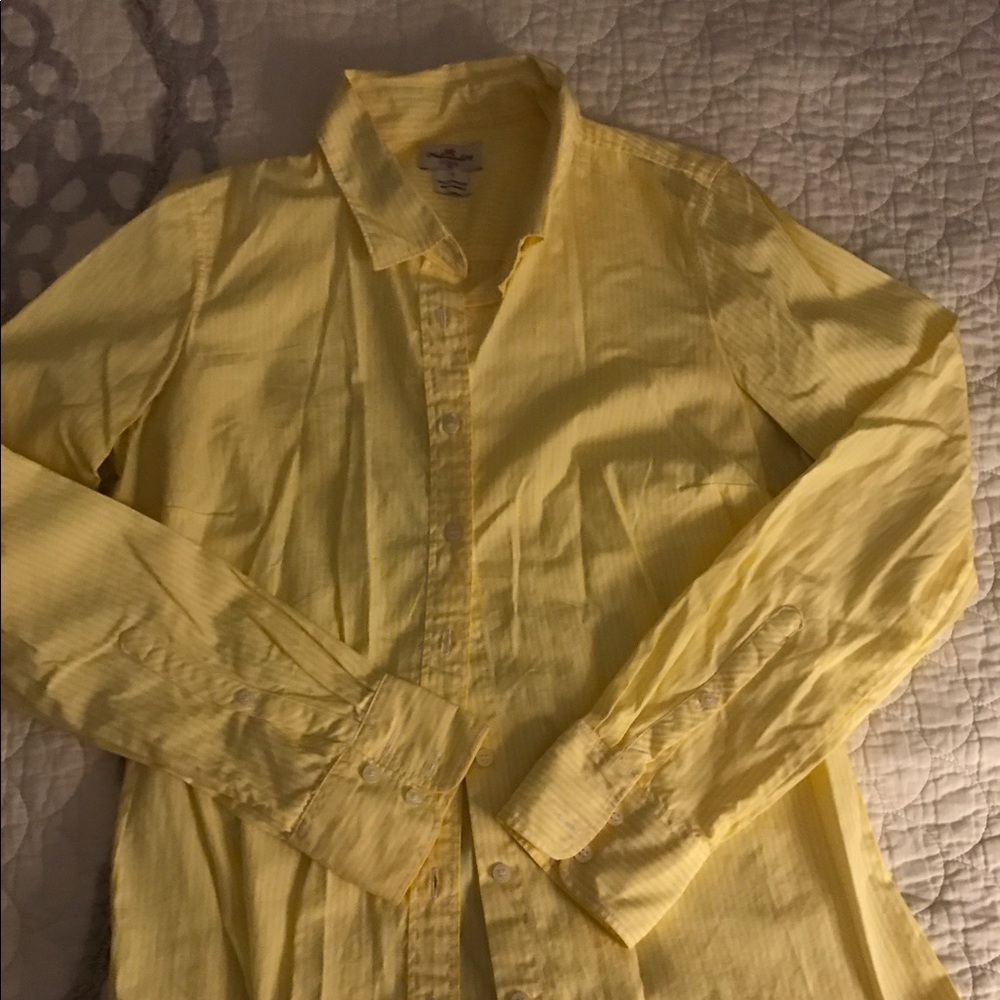 Yellow and White Striped J. Crew Button Down