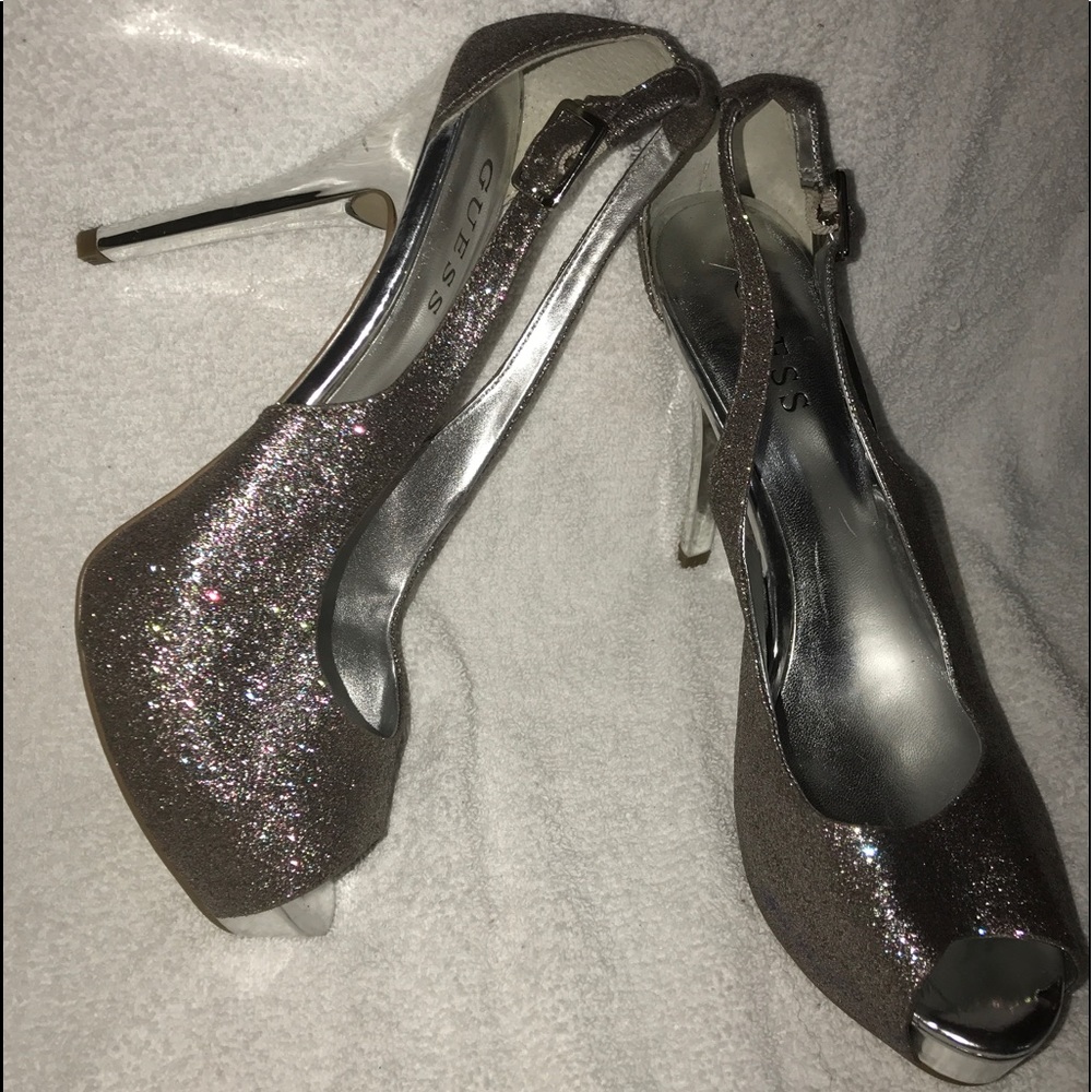 Guess Silver High Heel