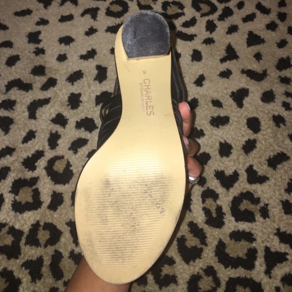 Charles by Charles David black heeled sandals - Picture 3 of 3