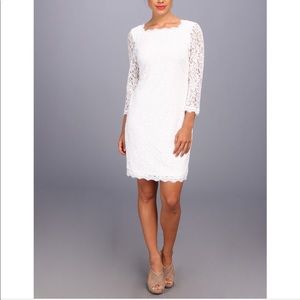 Adrianna Papell White Lace Dress