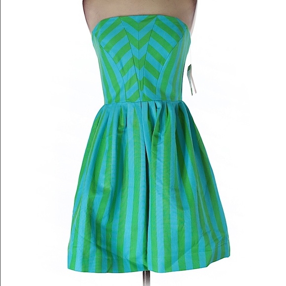 NWT Lilly Pulitzer Striped Strapless Dress - Picture 1 of 2
