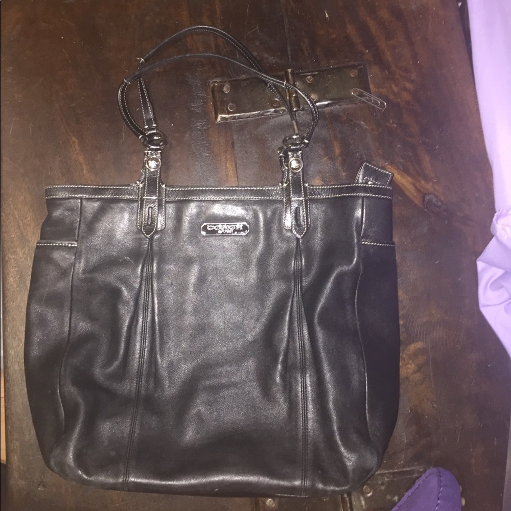 Black coach tote