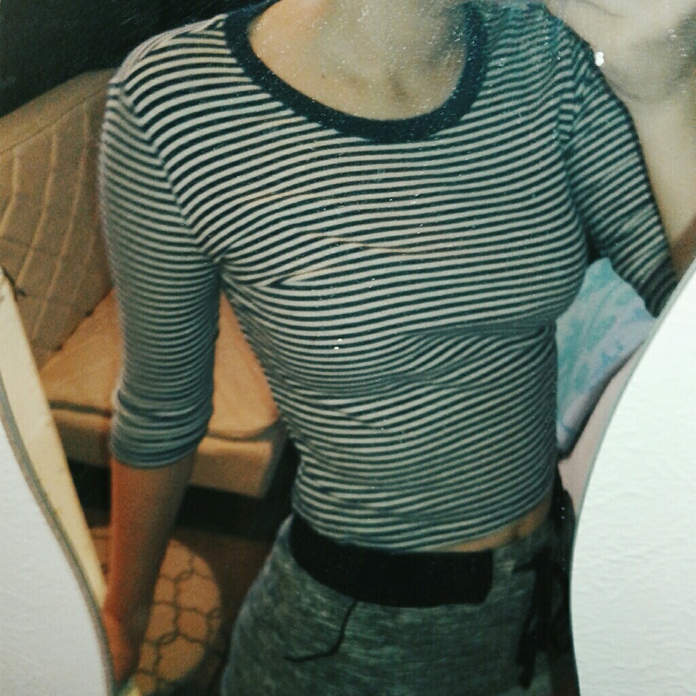 Navy And White Striped Shirt