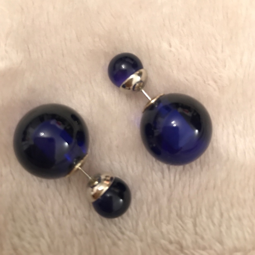 Dior Tribal earrings- blue